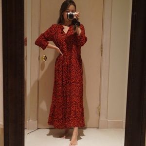 Zara Animal Print Maxi Dress